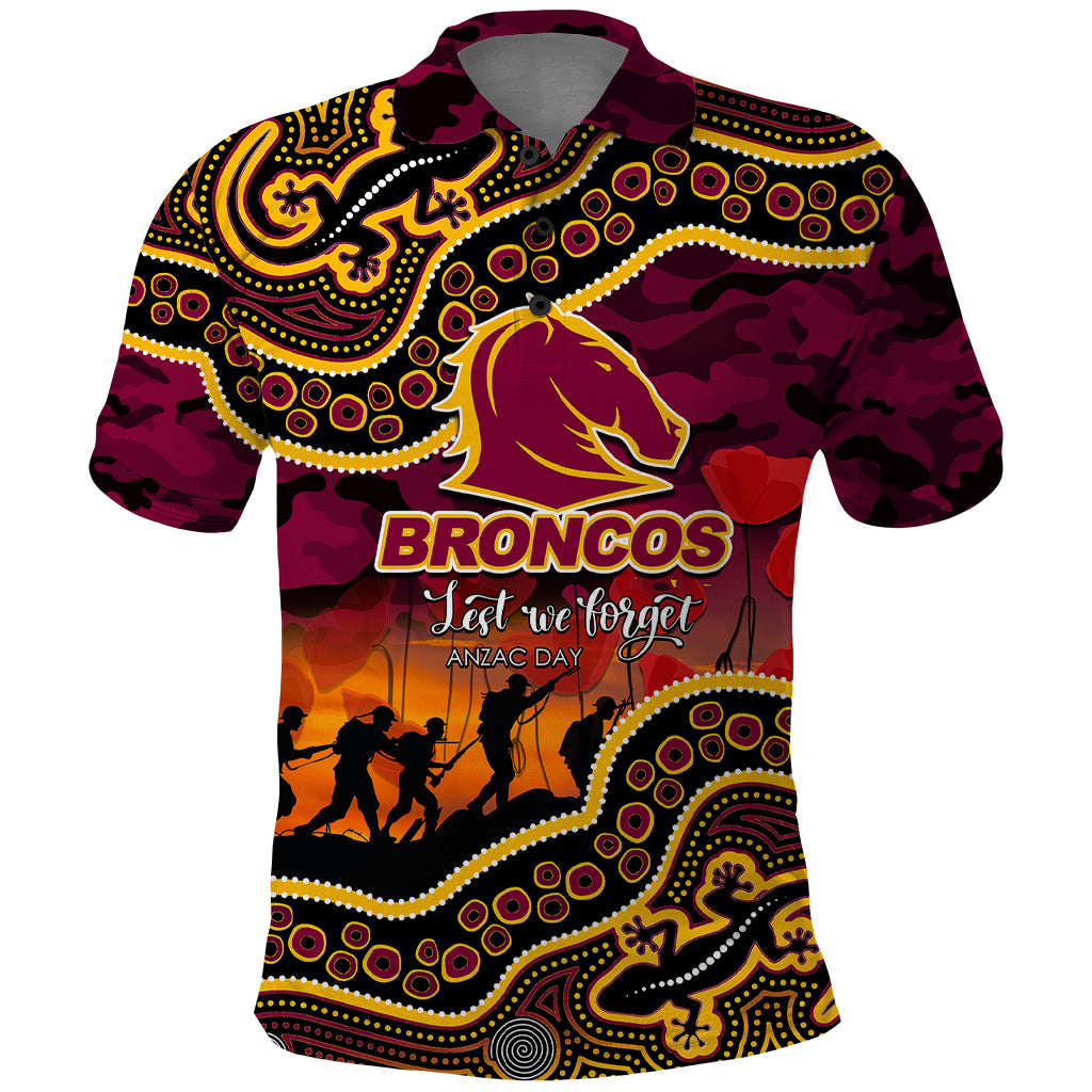 custom-personalised-anzac-day-nrl-broncos-polo-shirt-aborigianl-lizard-patterns