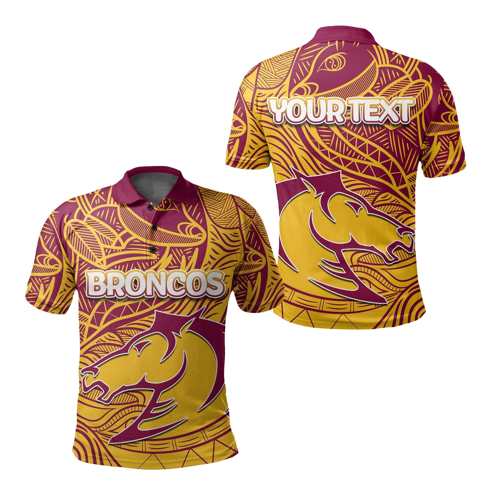 custom-personalised-brisbane-broncos-polo-shirt-tribal-style