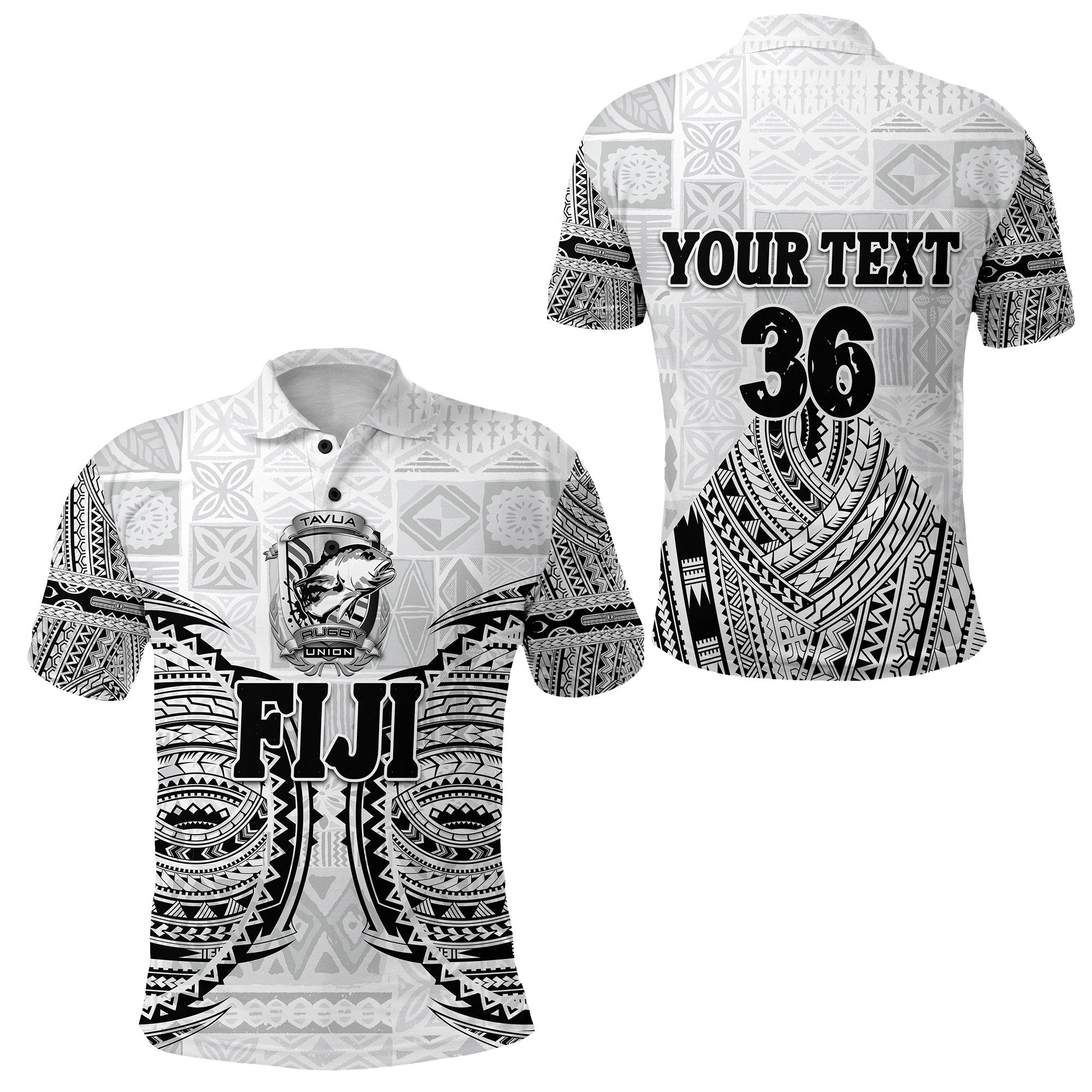 custom-personalised-fiji-tavua-rugby-tapa-polo-shirt-polynesian-white-custom-text-and-number