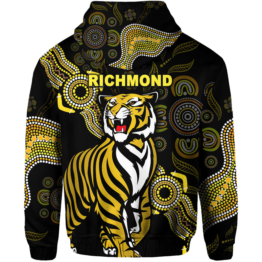 custom-personalised-richmond-tigers-zip-hoodie-simple-indigenous-lt8