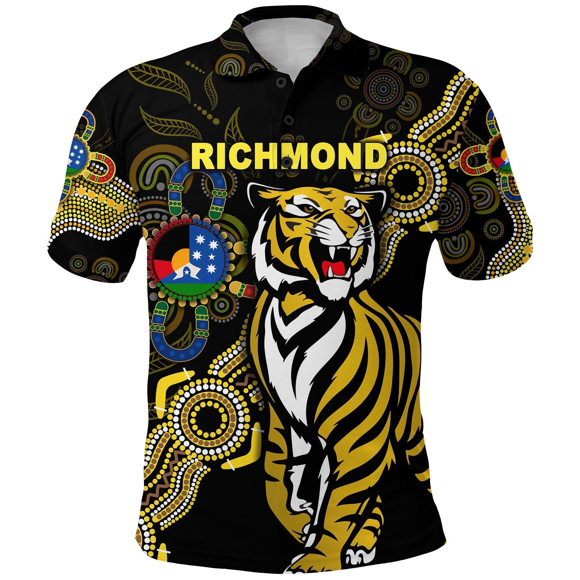 custom-personalised-richmond-tigers-polo-shirt-naidoc-heal-country-heal-our-nation-indigenous-vibes-custom-text-and-number-lt8